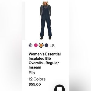 Arctix women’s Essential Bib in black